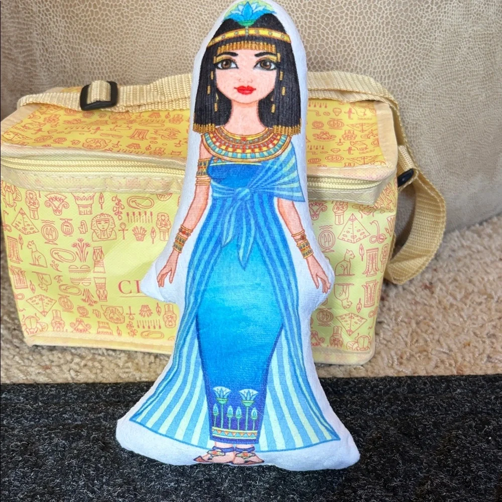 Cleopatra Themed Insulated Lunch Bag and Cleopatra plush set